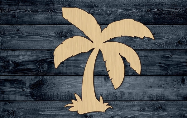 Palm Tree Tropics Plant Beach Travel Vacation Wood Cutout Silhouette Blank Unpainted Sign 1/4 inch thick