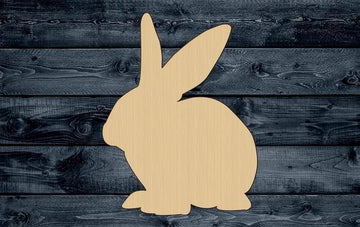 Bunny Easter Baby Wood Cutout Shape Silhouette Blank Unpainted Sign 1/4 inch thick