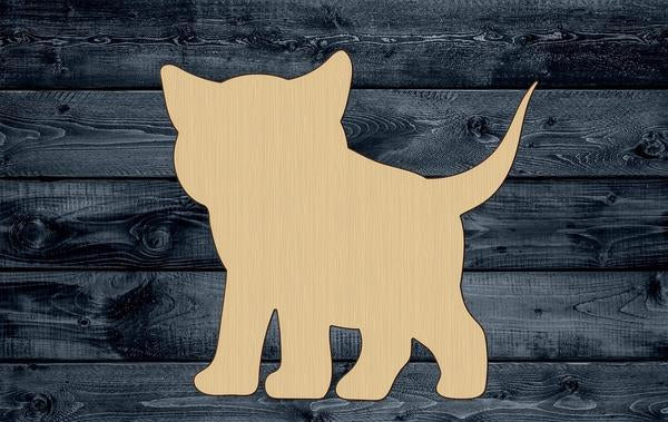 Cat Feline Wood Cutout Contour Silhouette Blank Unpainted Sign 1/4 inch thick