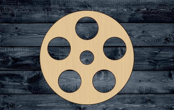 Film Reel Movie Wood Cutout Silhouette Blank Unpainted Sign 1/4 inch thick