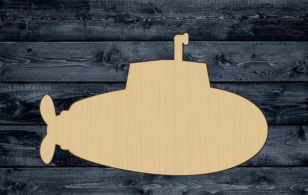 Submarine Navy Wood Cutout Shape Silhouette Blank Unpainted Sign 1/4 inch thick