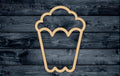 Popcorn Movie Cinema Theatre Food Snack Gift DIY Wood Cutout Shape Silhouette Blank Unpainted Sign 1/4 inch thick