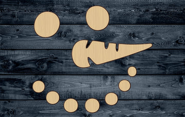 Wood Sign Cutout Snowman Christmas Face Head Set Winter 1/4 inch thick