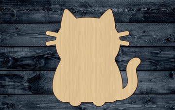 Wood Sign Cutout Cat Baby Kitten Pet Whiskers Pet 1/4 inch thick
