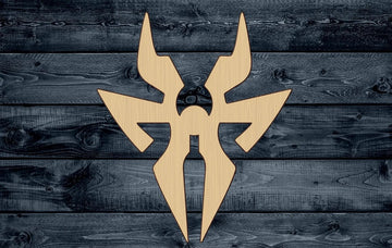 Wood Sign Cutout Spaceship Galactic Knight Order Saber Ship Logo 1/4 inch thick