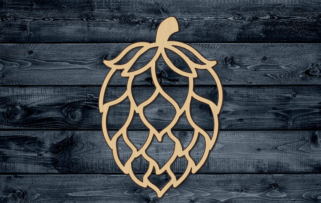 Wood Sign Cutout Beer Hop Fruit Plant Cone 1/4 inch thick