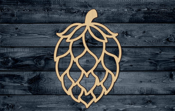 Wood Sign Cutout Beer Hop Fruit Plant Cone 1/4 inch thick