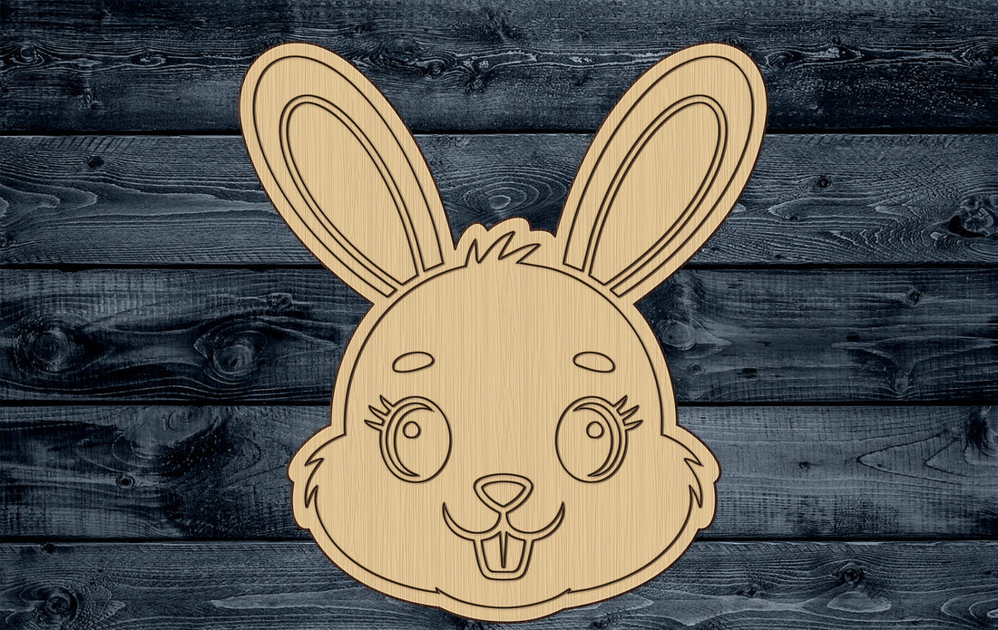 Wood Sign Cutout Bunny Rabbit Easter Baby Animal Engraved Scored 1/16 inch thick