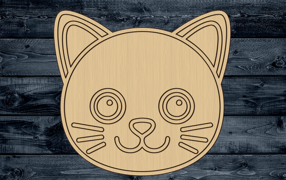 Wood Sign Cutout Cat Kitten Pet Baby Animal Etched Engraved 1/16 inch thick