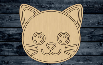 Wood Sign Cutout Cat Kitten Pet Baby Animal Etched Engraved 1/16 inch thick