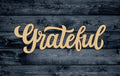 Grateful Faith God Christ Grace Script Word Letter Gift DIY Wood Cutout Shape Silhouette Blank Unpainted Sign 1/4 inch thick