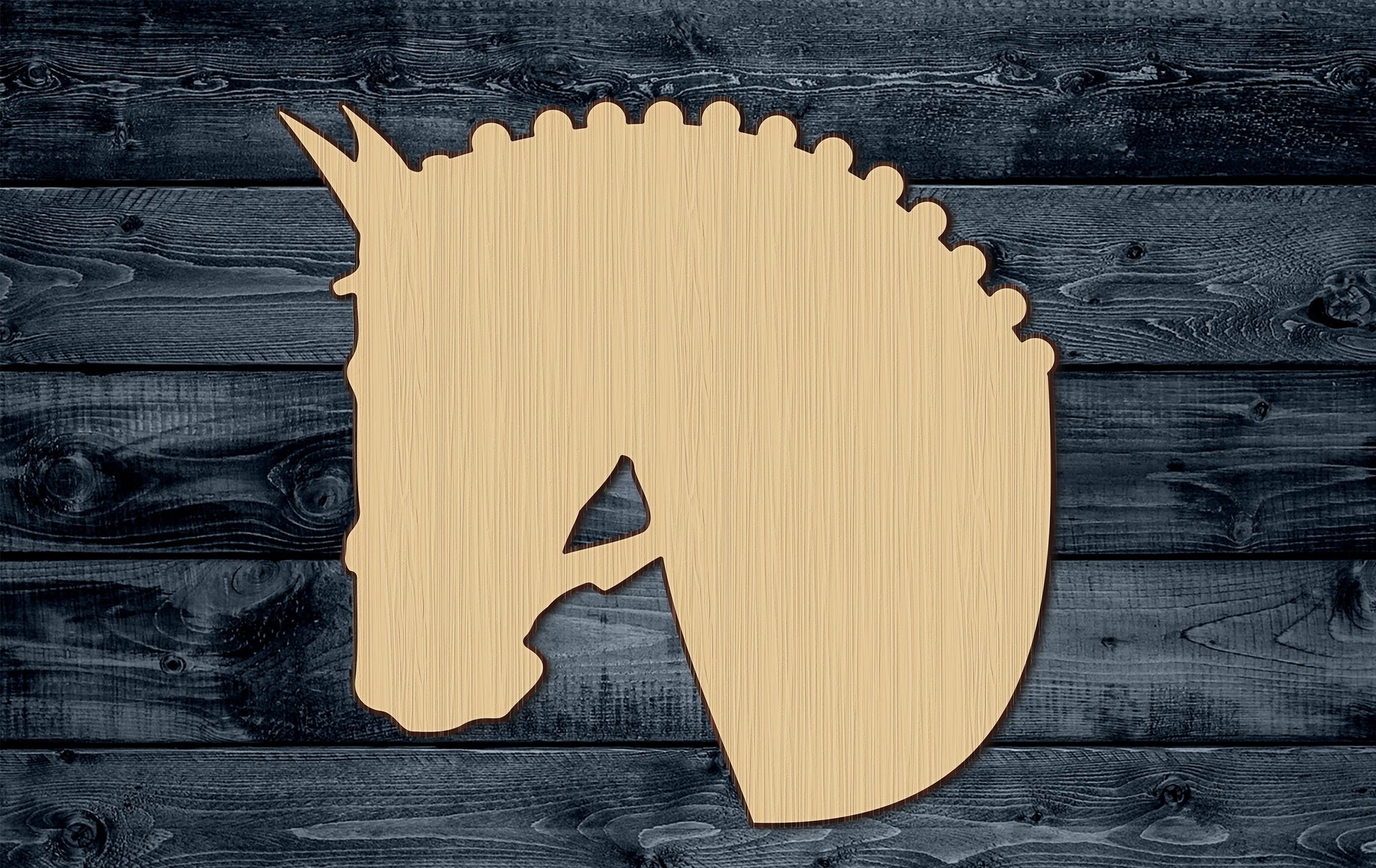 Horse Dressage Mane Head Plaits Equestrian Riding Sport Gift DIY Wood Cutout Shape Silhouette Blank Unpainted Sign 1/4 inch thick