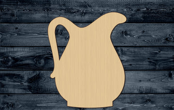 Wood Sign Cutout Jug Water Wine Pitcher Carafe 1/4 inch thick