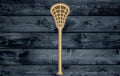 Wood Sign Cutout Lacrosse Stick Engraved Sport 1/16 inch thick