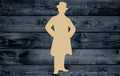 Wood Sign Cutout Man Victorian Coat Hat Vintage 1900s 1800s 1/4 inch thick
