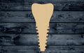Dental Implant Tooth Dentist Crown Bridge Gift DIY Wood Cutout Shape Silhouette Blank Unpainted 1/4 inch thick