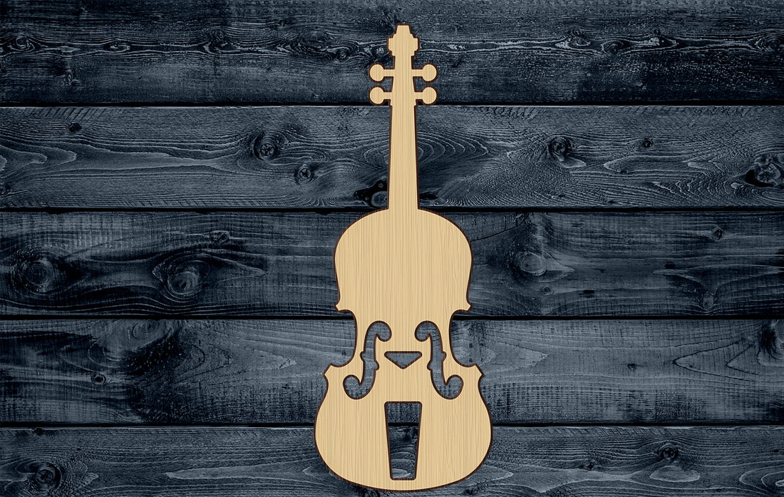 Wood Sign Cutout Violin Music Orchestra Instrument 1/4 inch thick