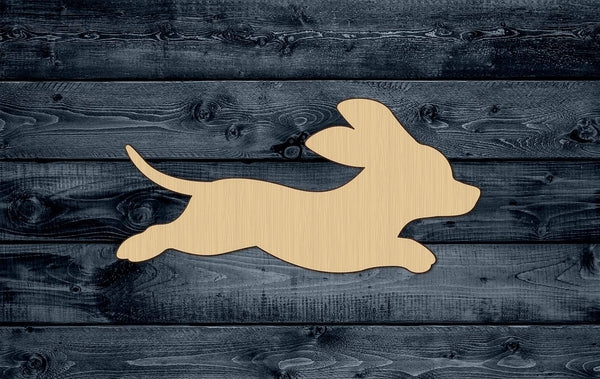 Dog Run Dachshund Puppy Pup Pet Animal Wood Cutout Shape Silhouette Blank Unpainted Sign 1/4 inch thick