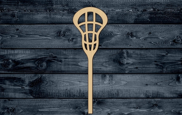 Lacrosse Stick Sport Wood Cutout Shape Silhouette Blank Unpainted Sign 1/4 inch thick