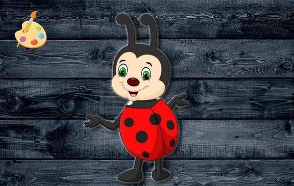 12" Ladybug Animal Insect Wood Cutout Sign 1/4 inch thick