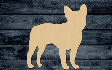 French Bulldog Dog Pet Wood Cutout Silhouette Blank Unpainted Sign 1/4 inch thick