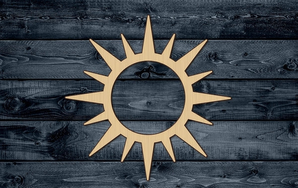 Sun Summer Beach Wood Cutout Silhouette Blank Unpainted Sign 1/4 inch thick
