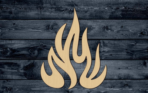 Flame Campfire Fire Wood Cutout Shape Silhouette Blank Unpainted Sign 1/4 inch thick