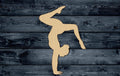 Yoga Gymnast Sport Zen Girl Woman Wood Cutout Shape Silhouette Blank Unpainted 1/4 inch thick