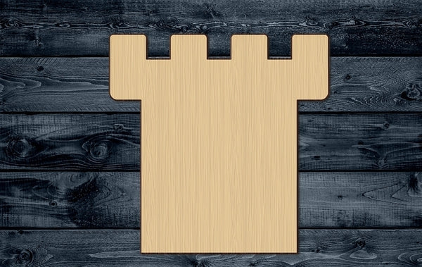 Tower Fort Defense Castle Burg Wood Cutout Silhouette Shape Blank Unpainted Sign 1/4 inch thick