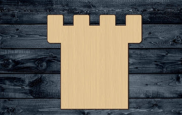 Tower Fort Defense Castle Burg Wood Cutout Silhouette Shape Blank Unpainted Sign 1/4 inch thick