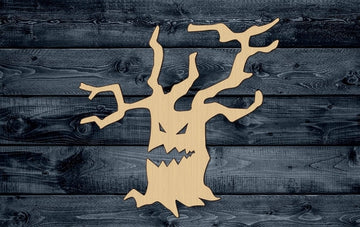 Tree Halloween Scary Dead Shape Silhouette Blank Unpainted Wood Cutout Sign 1/4 inch thick