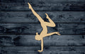Yoga Gymnast Sport Zen Girl Woman Wood Cutout Shape Silhouette Blank Unpainted 1/4 inch thick