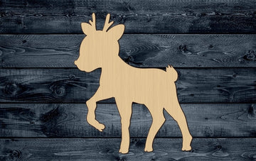 Fawn Baby Deer Reindeer Animal Wood Cutout Shape Silhouette Blank Unpainted 1/4 inch thick