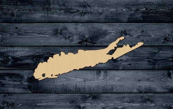 Long Island New York State Wood Cutout Shape Silhouette Blank Unpainted Sign 1/4 inch thick