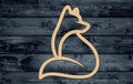Fox Animal Forest Logo Stylized Wood Cutout Shape Silhouette Blank Unpainted Sign 1/4 inch thick