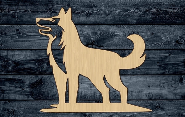 Wolf Howl Husky Dog Animal Wood Cutout Shape Silhouette Blank Unpainted Sign 1/4 inch thick