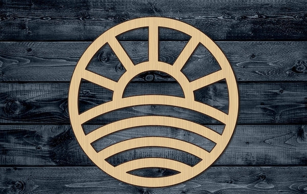 Sun Summer Farm Beach Ocean Wood Cutout Silhouette Blank Unpainted Sign 1/4 inch thick