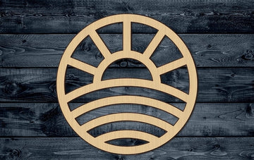 Sun Summer Farm Beach Ocean Wood Cutout Silhouette Blank Unpainted Sign 1/4 inch thick