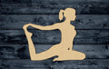 Yoga Woman Girl Pose Sport Gymnastics Wood Cutout Shape Silhouette Blank Unpainted Sign 1/4 inch thick