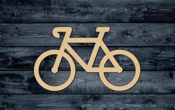 Bicycle Bike Sport Cyclist Vehicle Wood Cutout Shape Blank Unpainted Sign 1/4 inch thick