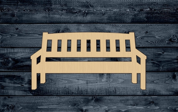 Bench Park Furniture Sofa Bed Wood Cutout Unpainted Shape Silhouette Sign 1/4 inch thick
