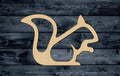 Squirrel Acorn Pine Cone Animal Forest Outlined Stylized Wood Cutout Shape Silhouette Blank Unpainted Sign 1/4 inch thick