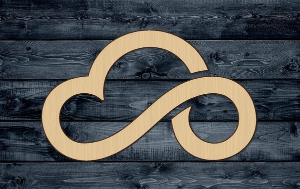 Cloud Rain Weather Outlined Stylized Sky Wood Cutout Shape Silhouette Blank Unpainted Sign 1/4 inch thick
