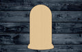 Dome Glass Cloche Bubble Bell Case Wood Cutout Shape Silhouette Blank Unpainted Sign 1/4 inch thick