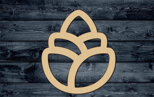 Flower Bulb Tulip Rose Plant Stylized Outlined Wood Cutout Silhouette Blank Unpainted Sign 1/4 inch thick