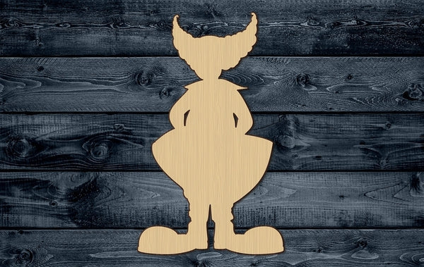 Clown Circus Fun Wig Shoes Wood Cutout Shape Silhouette Blank Unpainted Sign 1/4 inch thick