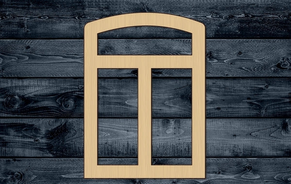 Window Frame Antique Wood Cutout Shape Silhouette Blank Unpainted 1/4 inch thick