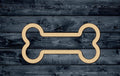 Bone Outlined Stylized Dog Treat Food Toy Wood Cutout Shape Silhouette Blank Unpainted Sign 1/4 inch thick