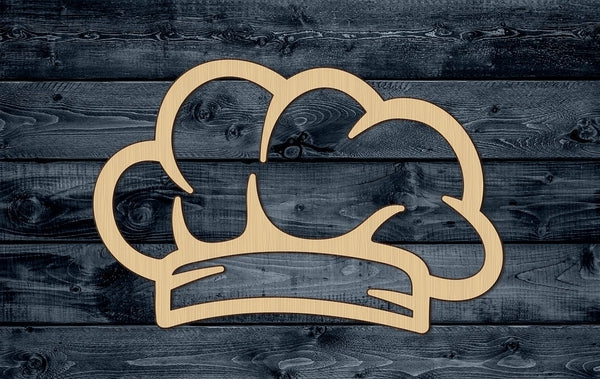 Chef Cook Hat Kitchen Cuisine Culinary Wood Cutout Shape Silhouette Blank Unpainted Sign 1/4 inch thick
