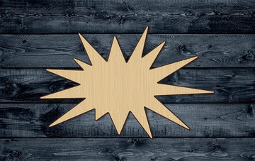 Starburst Star Explosion Pow Burst Bang Boom Galaxy Wood Cutout Shape Silhouette Blank Unpainted Sign 1/4 inch thick